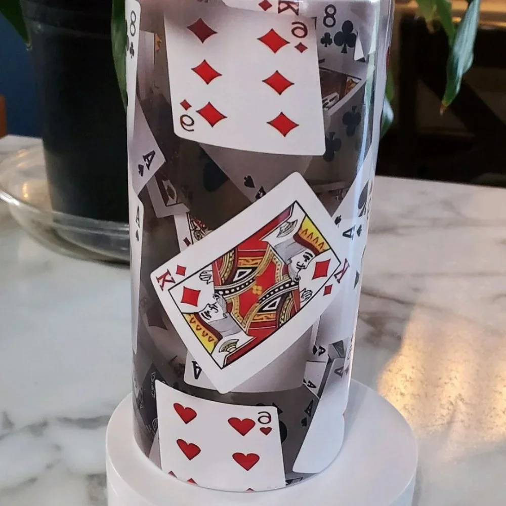 Playing Cards 4 in 1 Can Cooler 14oz Tumbler 🎉sale